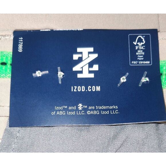 Lot of 2 Izod boy's flat front shorts size 12 New light khaki color - Picture 5 of 6